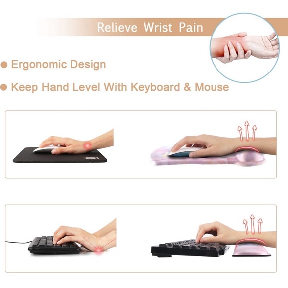 NWOT Marble Design Wrist Support & Mouse Pad - Picture 3 of 8